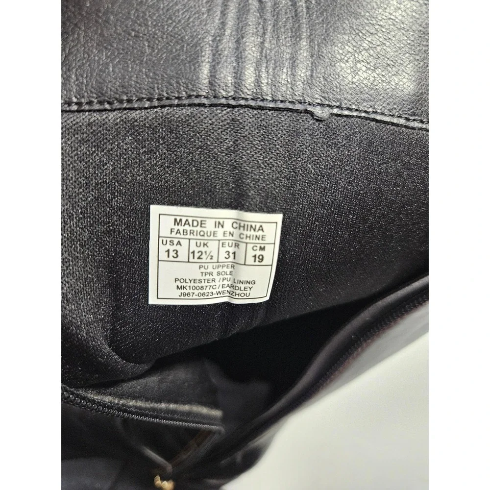 MICHAEL‎ KORS Eardley Kids Logo Monogram Tall Riding Boots Child Size 13